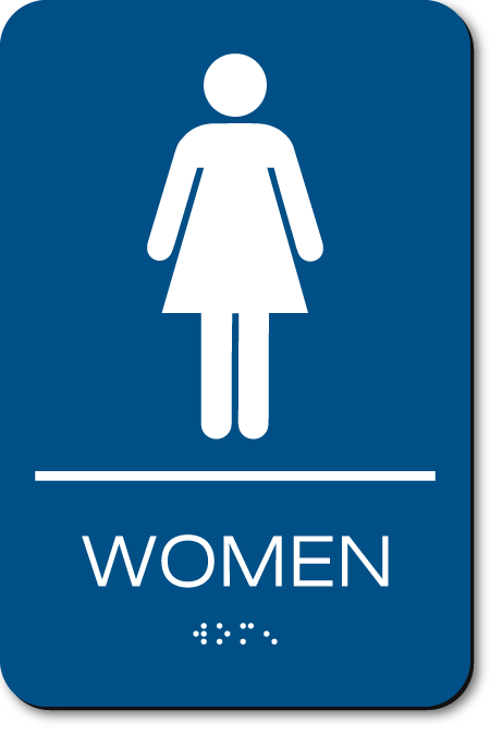 Economy WOMEN Restroom Sign