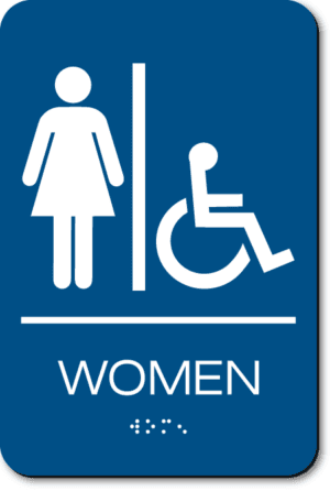 Economy WOMEN Accessible Restroom Sign