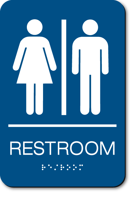 Economy Unisex RESTROOM Sign