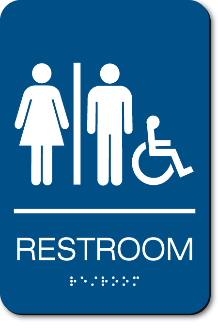 Economy Unisex RESTROOM Accessible Sign
