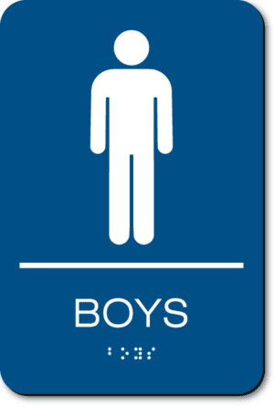 Economy BOYS Restroom Sign