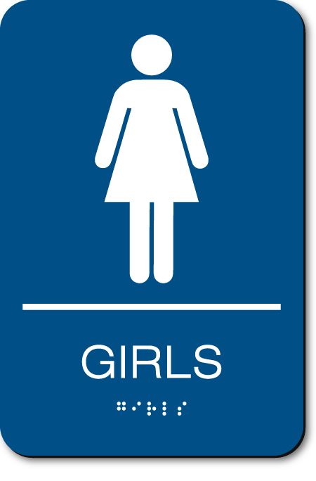 Economy GIRLS Restroom Sign