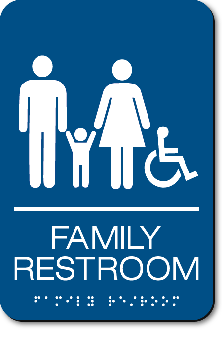 Economy FAMILY RESTROOM Accessible Sign