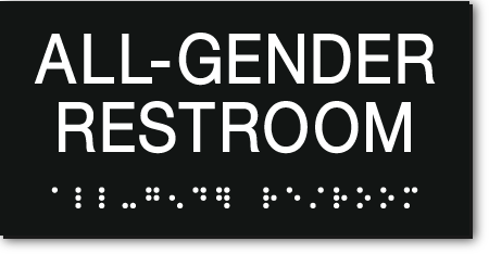 ALL GENDER RESTROOM Text Sign