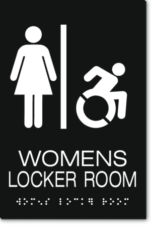 WOMENS LOCKER ROOM Speedy Wheelchair Sign - NY/CT